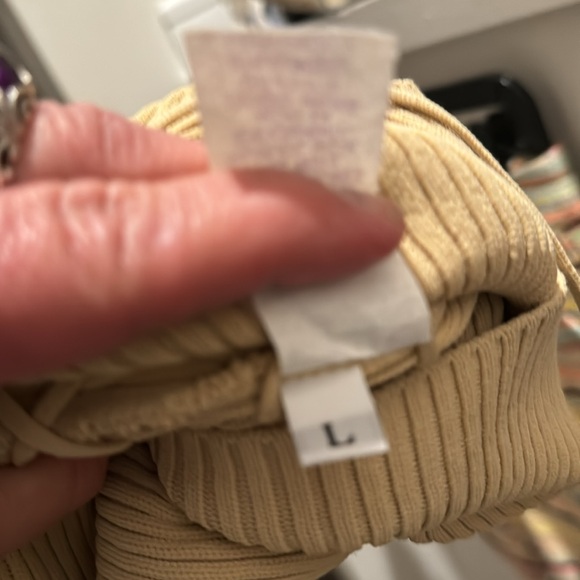 Sexy Deep  Neck Ribbed Pullover Top Side Laces - Picture 12 of 12